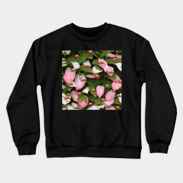 Pretty Flamingo Crewneck Sweatshirt by Looly Elzayat